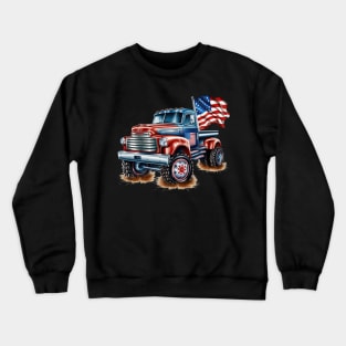 4th Of July Ford Truck Crewneck Sweatshirt